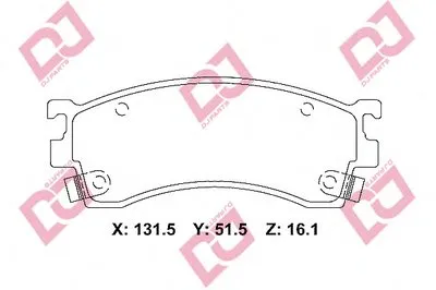 Комплект тормозных колодок, дисковый тормоз DJ PARTS купить