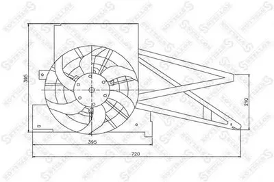 Вентилятор, охлаждение двигателя STELLOX купить