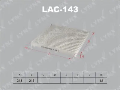 Фильтр, воздух во внутренном пространстве LYNXauto купить