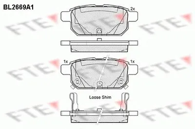 Комплект тормозных колодок, дисковый тормоз FTE купить