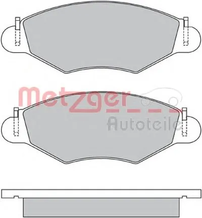 Комплект тормозных колодок, дисковый тормоз METZGER купить