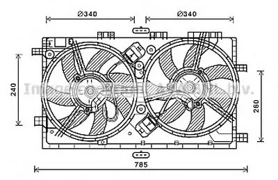 Вентилятор, охлаждение двигателя AVA QUALITY COOLING купить