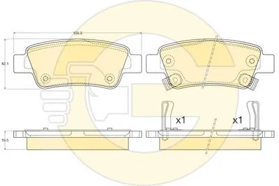 Комплект тормозных колодок, дисковый тормоз GIRLING купить