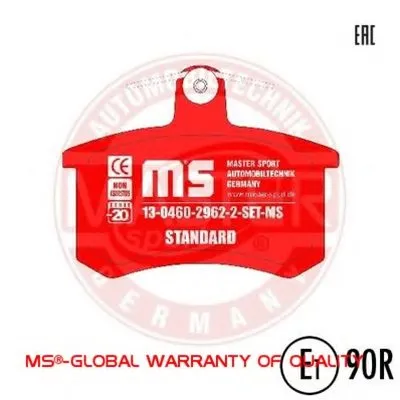 Комплект тормозных колодок, дисковый тормоз MASTER-SPORT купить