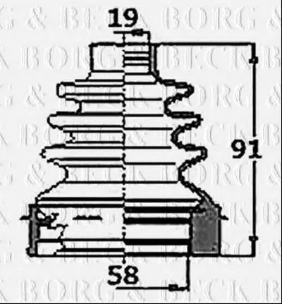 Пыльник, приводной вал BORG & BECK купить