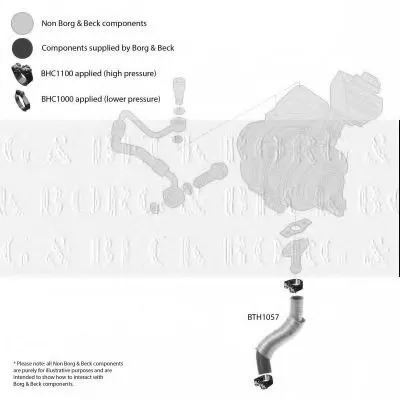 Трубка нагнетаемого воздуха BORG & BECK купить