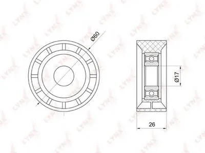 Паразитный / ведущий ролик, поликлиновой ремень LYNXauto купить