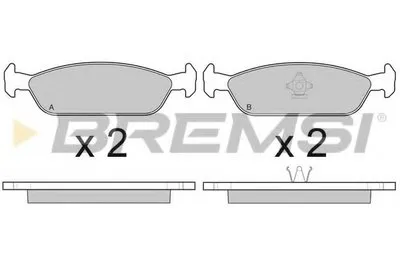 Комплект тормозных колодок, дисковый тормоз BREMSI купить