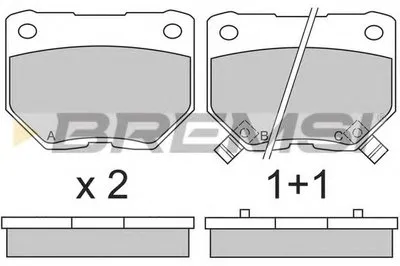Комплект тормозных колодок, дисковый тормоз BREMSI купить