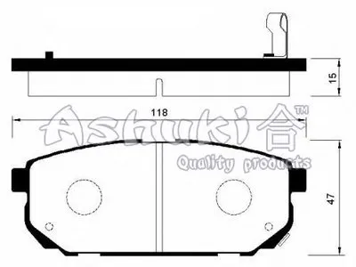 Комплект тормозных колодок, дисковый тормоз ASHUKI купить