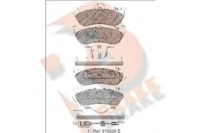 Комплект тормозных колодок, дисковый тормоз R BRAKE купить
