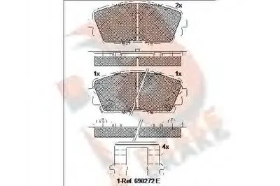 Комплект тормозных колодок, дисковый тормоз R BRAKE купить