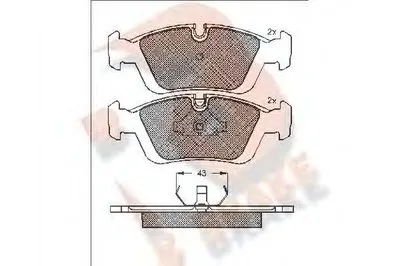 Комплект тормозных колодок, дисковый тормоз R BRAKE купить