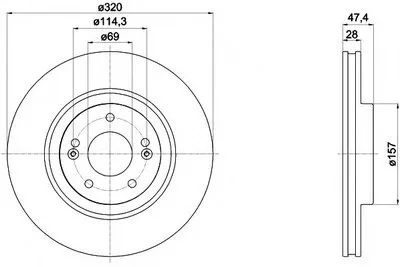 Тормозной диск PRO HELLA купить