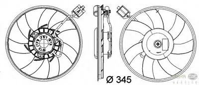Вентилятор, охлаждение двигателя BEHR HELLA SERVICE HELLA купить