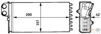Теплообменник, отопление салона BEHR HELLA SERVICE HELLA купить