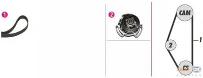 Водяной насос + комплект зубчатого ремня BEHR HELLA SERVICE HELLA купить