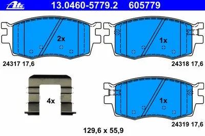 Комплект тормозных колодок, дисковый тормоз ATE купить