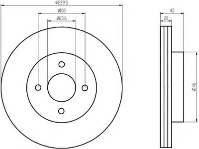 Тормозной диск PRO HELLA PAGID купить