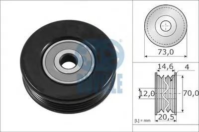 Натяжной ролик, поликлиновой  ремень RUVILLE купить
