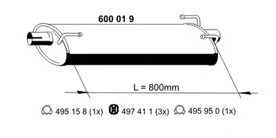 Средний глушитель выхлопных газов ERNST купить