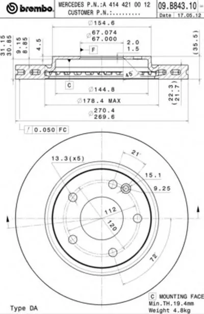 Тормозной диск AP купить