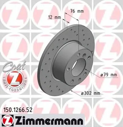 Тормозной диск SPORT BRAKE DISC COAT Z ZIMMERMANN купить