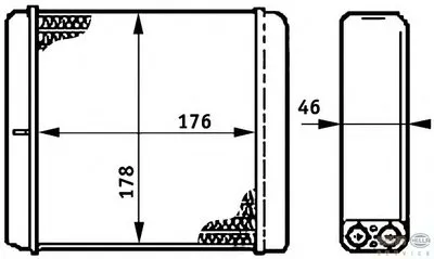 Теплообменник, отопление салона BEHR HELLA SERVICE купить