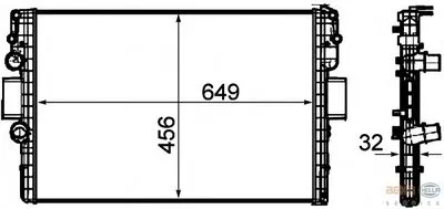 Радиатор, охлаждение двигателя BEHR HELLA SERVICE купить