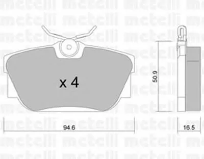 Комплект тормозных колодок, дисковый тормоз METELLI купить