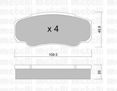 Комплект тормозных колодок, дисковый тормоз METELLI купить
