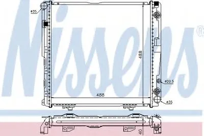 Радиатор, охлаждение двигателя NISSENS купить