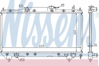 Радиатор, охлаждение двигателя NISSENS купить