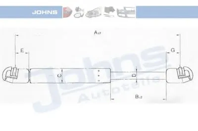 Газовая пружина, крышка багажник JOHNS купить