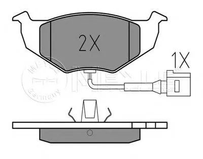 Комплект тормозных колодок, дисковый тормоз MEYLE купить
