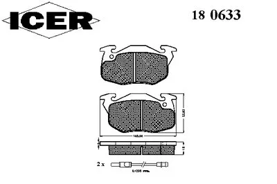 Комплект тормозных колодок, дисковый тормоз ICER купить