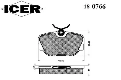 Комплект тормозных колодок, дисковый тормоз ICER купить