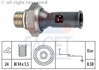 Выключатель с гидропроводом FACET купить