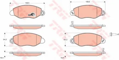 Комплект тормозных колодок, дисковый тормоз COTEC TRW купить
