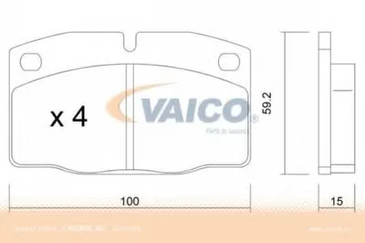 Комплект тормозных колодок, дисковый тормоз premium quality MADE IN EUROPE VAICO купить