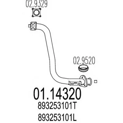 Труба выхлопного газа MTS купить