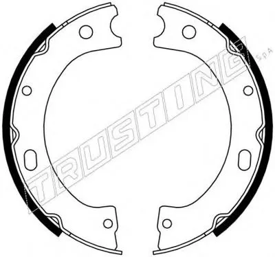 Комплект тормозных колодок, стояночная тормозная система TRUSTING купить