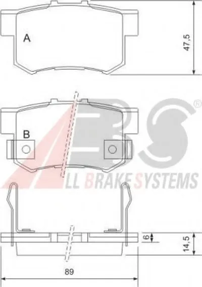 Комплект тормозных колодок, дисковый тормоз A.B.S. купить