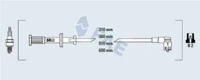 Комплект проводов зажигания FAE купить