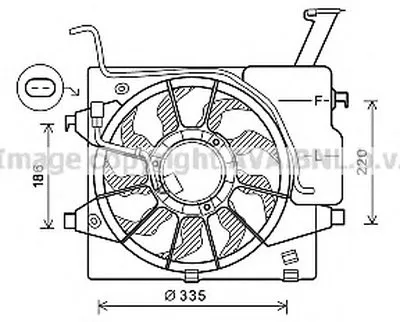 Вентилятор, охлаждение двигателя AVA QUALITY COOLING купить