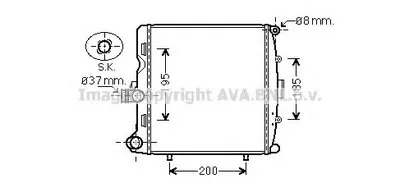 Радиатор, охлаждение двигателя AVA QUALITY COOLING купить