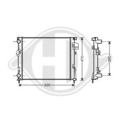 Радиатор, охлаждение двигателя DIEDERICHS купить