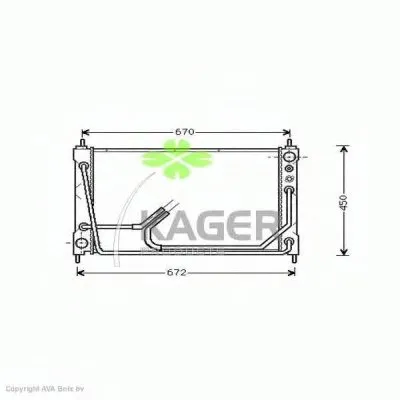 Радиатор, охлаждение двигателя KAGER купить