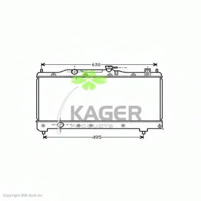 Радиатор, охлаждение двигателя KAGER купить