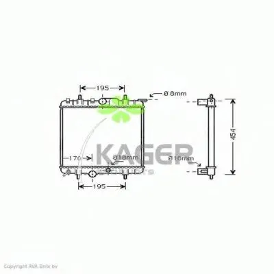 Радиатор, охлаждение двигателя KAGER купить